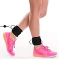 thumbnail image 3 of HLONK Padded Ankle Strap for Cable Machines Black Ankle Weight(Pack 2), 3 of 5