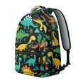 thumbnail image 2 of Cute Dinosaur Pattern Backpack for School,Cute School Bag,Schoolbag with Adjustable Shoulder Straps & Padded Back,15.3"x11"x7.1"., 2 of 6