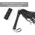 thumbnail image 3 of ShenMo 1pcs（Black）Leather Whip Horse Riding Crop Fringed Horse Riding Whip with Non-Slip Handle Leather Whip for Stage Performance,Horseback Riding Training, 3 of 6