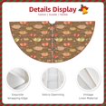 thumbnail image 3 of Xecao Armadillo Floral 1 Pattern Christmas Tree Skirt Round Xmas Tree Mat Base Cover for Holiday Home Decorations-48", 3 of 6