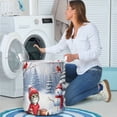 thumbnail image 4 of Hello Winter Scottish Fold Football Snowman Welcome Snowy Morning Foldable Laundry Basket Cat Lover Kitten Owner Gifts Organizer Storage with Handles - 01012, 4 of 5