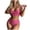 Hot Pink, variant on Women's Two Piece Swimsuit Set Plaid Print Push Up Bra with Panties Slim Fit Bikini for Beach Vacation,Black,L