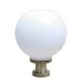 thumbnail image 1 of Modern White Acrylic Replacement Lamp Post Globe, Energy-Efficient Solar-Powered LED Light For Patios, Balconies, 1 of 5