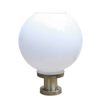 QualArc Lewiston Post System Only With Bayview Solar Lamp, Support Bracket And Fluted Base - White - Outdoor Post Lights