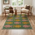thumbnail image 4 of GENIMO 5'x7' Wildlife Inspired Animal Print Area Rug for Living Room, Machine Washable Non Slip Low Pile Rug for Bedroom Dining Room, Moss Green, 4 of 5