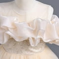 thumbnail image 4 of NAISIBABY Girls Formal Pageant Dress, Ruffled Lace Floral Wedding Birthday Dress New Sleeveless Prom Maxi Dress Beige 10T, 4 of 5