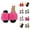 Hot Pink, variant on Slippers for Women 2025 Fall Winter Plush Fuzzy Fluffy Cute Warm Comfort Slip On Slides Indoor House Slippers