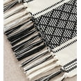 thumbnail image 6 of Woven Table Runner 14 x 36 inches Black and White Rustic Table Runners Modern Farmhouse Style Vintage Rustic Table Runner with Tassels for Dresser Home Dining Table Decor(Black, 36"), 6 of 7