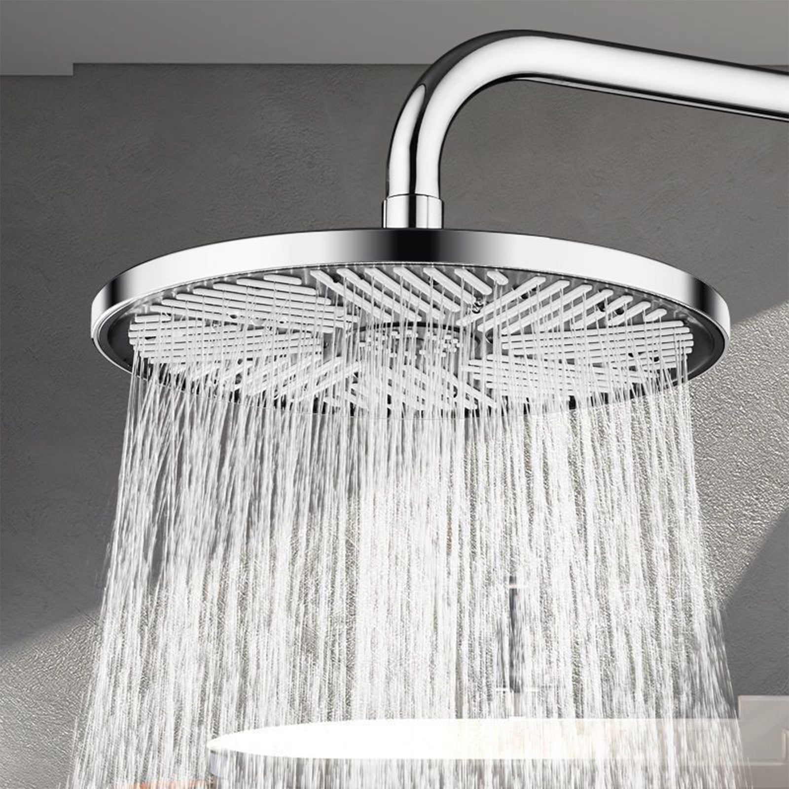 Shower Head, 10 Inch Rain Shower Head High Pressure, Rainfall Waterfall Detachable Bathroom Large Showerhead, Rain Setting High Flow Round Shower Head
