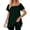 Green womens tops, variant on Womens Mesh Short Sleeve Shirts Summer Casual Square Neck Chiffon Blouses Flowy Tunic Tops for Leggings Green,S