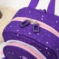 thumbnail image 4 of Minnieouse Mochila impermeable antipérdida para niños, pertenencias para niños, bolsa segura y seca para niños con cohete 3D de dibujos Mochilas Púrpura, 4 of 6