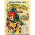 thumbnail image 2 of Cheret, Jules 25x32 Black Ornate Wood Framed with Double Matting Museum Art Print Titled - Auvergne, 2 of 4