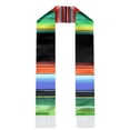 thumbnail image 1 of GDREDA Colorful Fringe Graduation Stole Sash Academic Scarf Unisex Keepsake for College Commencement Celebrations Accessory Multicolour,One Size, 1 of 2