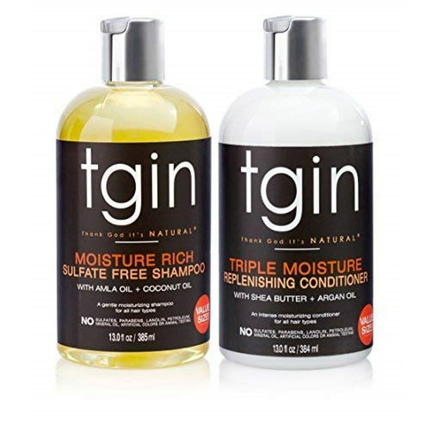 tgin Shampoo + Conditioner Duo For Natural Hair - Dry Hair - Curly Hair