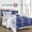 White, variant on Elegant Comfort Reversible 10-Piece Comforter Set, Marble Print, Decorative Pillow and Fitted Sheet with Smart Pockets, Soft, Plush, & Lightweight Material, 10pc Marble, Queen, Navy/White
