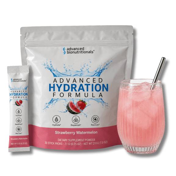 Advanced Hydration Formula – Electrolyte & Cellular Hydration Powder with ElectroPrime™, L-Taurine & TyroPure® – Supports Energy, Focus & Fluid Balance – 30 Stick Packs