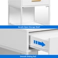 thumbnail image 7 of DEXTRUS LED Nightstand with Charging Station and 2 Drawers, White, 7 of 7