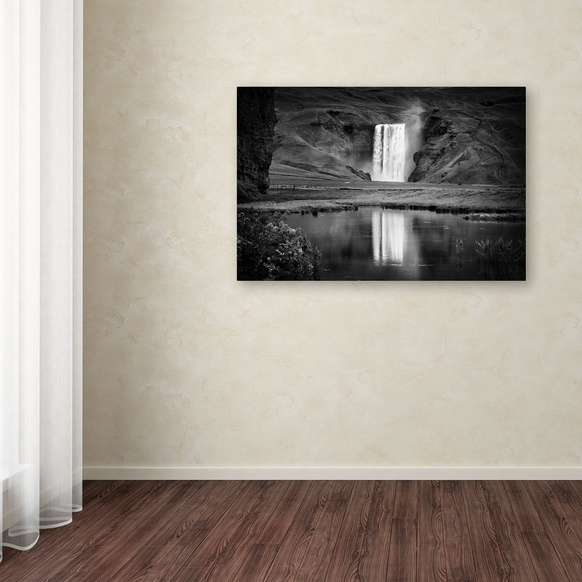 Trademark Fine Art 'Double Skogafoss' Canvas Art by Philippe Sainte-Laudy
