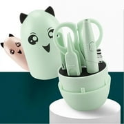 CNKOO Baby Manicure Kit,5-in-1 Baby Nail Care Set, Safe Baby Nail Clipper, Scissor, File & Tweezer, Baby Nail Care Kit for Newborn, Infant & Toddler