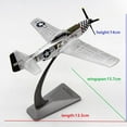 thumbnail image 6 of JIAHAOO Diecast Military Airplane P 51 Mustang 1/72 Scale US WWII Alloy Aviation Collectible Display Souvenir AF1, 6 of 9