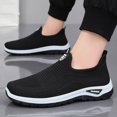 thumbnail image 6 of NOKIO Men's Walking Shoes Lightweight Breathable Knit Sneakers Comfortable S𝗅ip On Sport Shoes with Non-S𝗅ip Durab𝗅e Sole for All Day Standing,Work,Travel and Casual Wear, 6 of 6