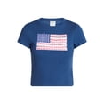 thumbnail image 5 of No Boundaries Americana Graphic Baby Tee, Women's and Women's Plus XXS-4X, 5 of 5