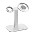 thumbnail image 1 of Charging Stand Tool Home Office Tabletop Universal 2 in 1 Smart Watch CellphoneWireless Charger Holder Cellphones Accessory Silver, 1 of 9
