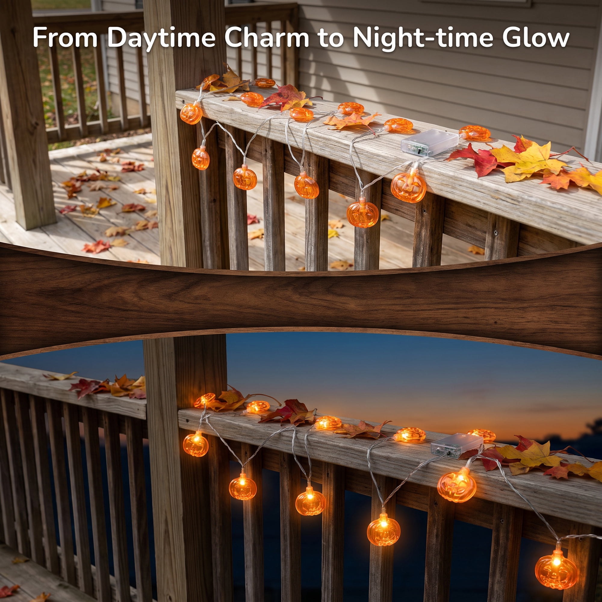 Unique Bargains Jack-O'-Lantern Twinkle Lights 9.8 ft Squinting Pumpkin Battery Operated