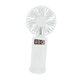 thumbnail image 1 of Mini ventilador de mano con soporte para teléfono, ventilador portátil personal de velocidad ajustable para senderismo, pesca en interiores y exterior Blanco Soledad Abanico portátil, 1 of 10
