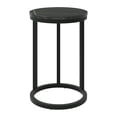 thumbnail image 3 of Kris & Alley Modena Table d'Appoint Contemporaine en Forme de C avec Dessus Rond en Bois d'Ingénierie et Base en Acier Enduit, 3 of 6