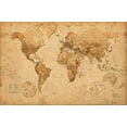 thumbnail image 2 of World Map (Antique) Art 24x36 Poster, 2 of 4