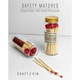 Craft & Kin Long Matches for Candles Red, Set of 60 Matchsticks