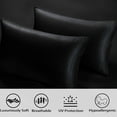 thumbnail image 6 of Haperlare 3 Pcs 100% Bamboo Bed Sheets and Pillowcase Set Twin Size Cool Sheets for Hot Sleepers with 16 Inch Deep Pocket Fitted Sheet, Black, 6 of 9