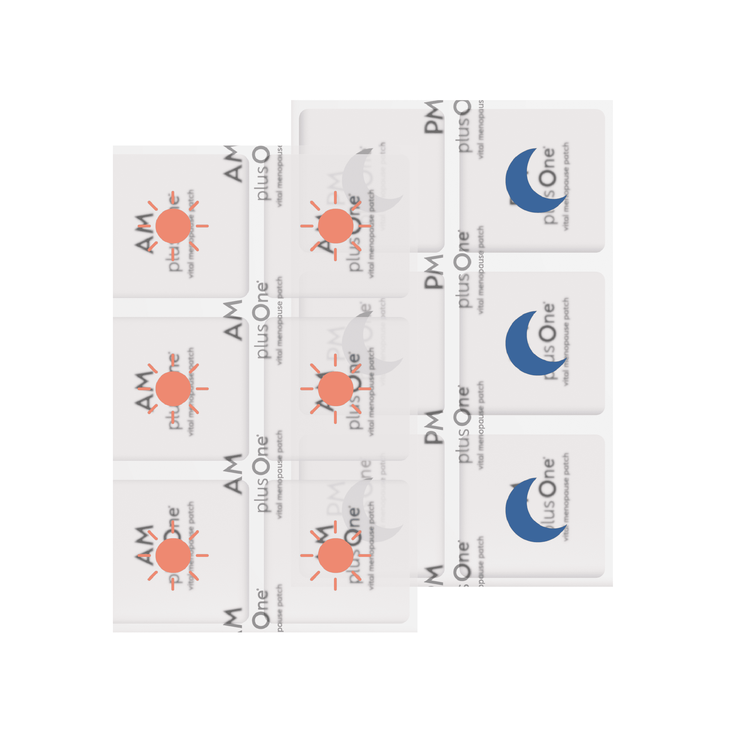 plusOne Vital Menopause Patches, AM for Hot Flash Relief, PM for Night Sweats Relief, 16 Count