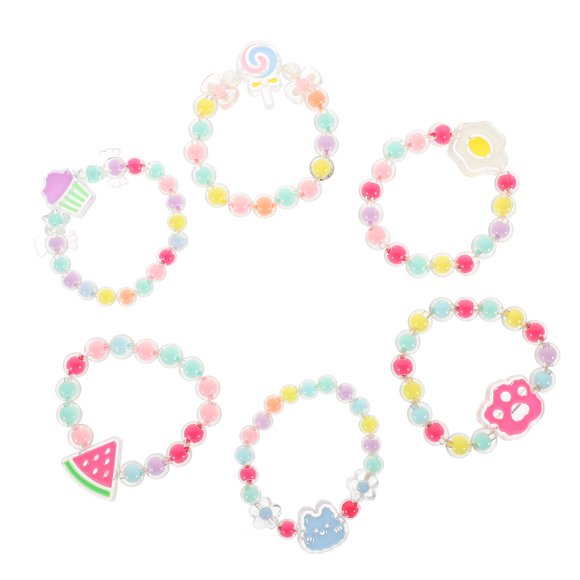 Miangastore Bracelets pour Filles Couleurs Assorties 6 Pcs 2.8x2.6x0.4In