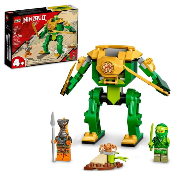 LEGO NINJAGO Lloyd’s Ninja Mech Battle Action Figure Toy 71757 for Kids, Boys and Girls Ages 4 plus with Snake Figure and Minifigure, Gifts for Preschoolers