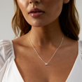 thumbnail image 4 of Collar ASCOMY Dainty Silver con circonitas cúbicas redondas para mujer, 4 of 7