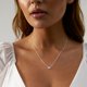 thumbnail image 4 of Collar ASCOMY Dainty Silver con circonitas cúbicas redondas para mujer, 4 of 7