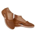 thumbnail image 4 of Women's Casual Mary Janes Hollow Ballet Flats Vintage Leather Low Heel, 4 of 9