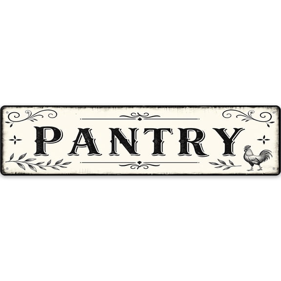 Pantry metal sign Metal Wall Decor 16x4 Inch Vintage Style