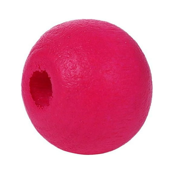 1000 Painted Hot Pink Wood Round Beads 8mm with 2mm Hole