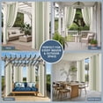 thumbnail image 5 of 2 Panels Outdoor Curtains for Patio Waterproof 54"x95" Sage Green Vintage Weatherproof Privacy Outsides Curtains, Geometric Stripes Simple Lines Grommet Thermal Drapes for Cabana Porch Pergola, 5 of 8