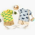 thumbnail image 5 of WIBACKER Baby Boys Cartoon Dinosaur Short Sleeve T Shirtss Shorts Summer Casual Outfits/12-18 Months, 5 of 11