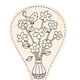 thumbnail image 3 of Juego de raqueta de madera hecho a mano, juguetes educativos para el aprendizaje temprano, juguetes didácticos. Flor, 3 of 4
