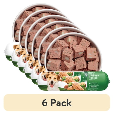 (6 pack) Freshpet Fresh Dog Food, Grain Free Chicken Recipe, Slice & Serve Roll, 1.5 lb.
