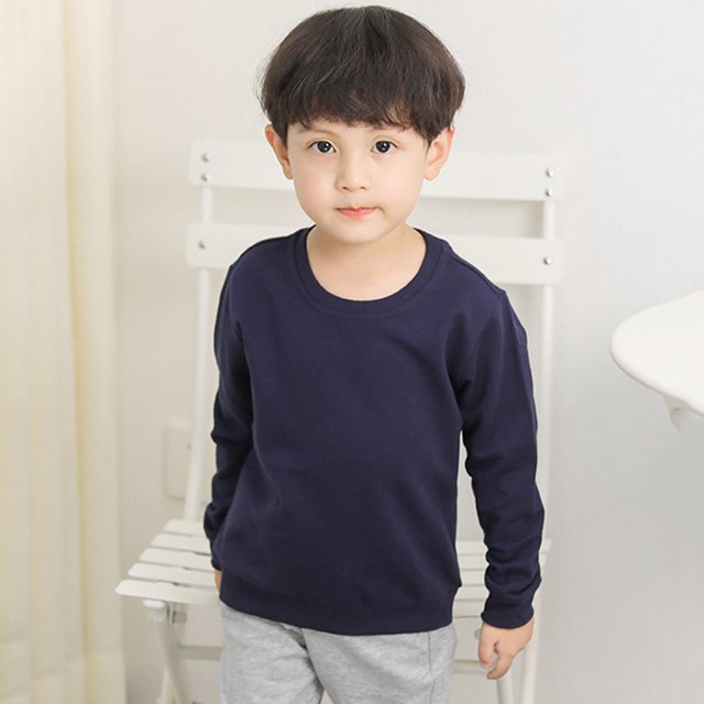 LSLJS Chandail en Molleton pour Bébé Garçon Fille, Couleur Unie, Col Rond, Vêtements Chauds pour Automne Hiver