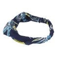 thumbnail image 5 of Unique Bargains Fashion Pineapple Pattern Cross Elastic Hairband 1 Pc Navy Blue, 5 of 6