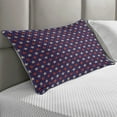thumbnail image 2 of USA Quilted Pillowcover, Vintage Patriotic True Blue Home Country My Land Birthday Retro Pattern, Standard King Size Accent Pillow Cover for Bedroom, 36" x 20", Dark Blue Cream Red, by Ambesonne, 2 of 2