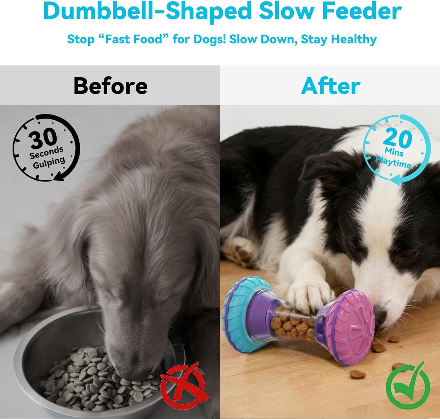 Interactive Dog Puzzle Toys for Small Medium Large Breed - Durable Smart Puppy Enrichment Dogs Toy to Keep Them Busy, Mental Brain Stimulation Treat Dispensing Training & Slow Feeder Rose