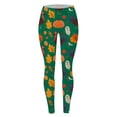 thumbnail image 5 of Women's Leggings Thanksgiving Turkey Maple Leaf Print 4-Way Stretch Casual Running Workout Leggings, 5 of 5